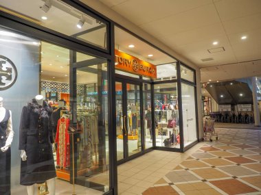 Nagoya, Japonya - Aralık 2018: Mitsui Outlet Park Jazz rüya Nagaşima büyük outlet mağazası Chubu alanında, Japonya yapıdır. Nagaşima tesisi alanı içinde bulun.