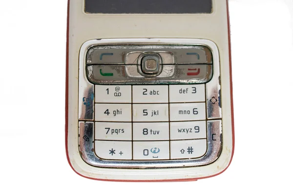 Telefono Cellulare Tradizionale Seconda Generazione Con Tasto Tastiera Mini Monitor — Foto Stock