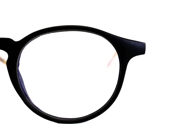 Brýle Izolované Bílém Pozadí Klasický Černý Rám Pro Sluneční Brýle — Stock fotografie