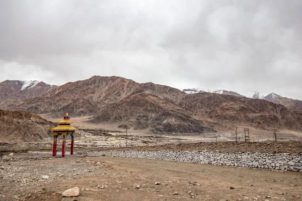 Zona Thiksey Monasterio Thiksey Gompa Leh Ladakh Lugar Popular Para — Foto de Stock
