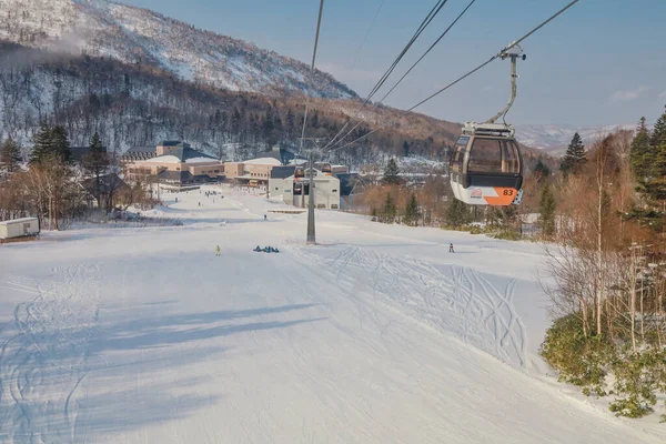 Hokkaido Japan Dezember 2019 Gebiet Des Skigebiets Kiroro Skifahrer Und — Stockfoto