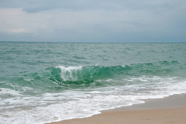 Paysage Avec Plage Tropicale Dans Tempête — Photo