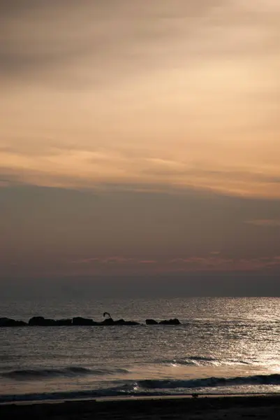 Farbenfroher Sonnenuntergang Über Dem Meer — Stockfoto