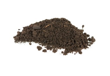 pile of soil, earth on white background clipart