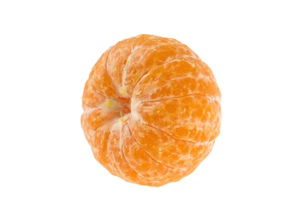 Mandarina Pelada Sobre Fondo Blanco — Foto de Stock