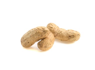 Fıstık kabuğu beyaz zemin üzerine