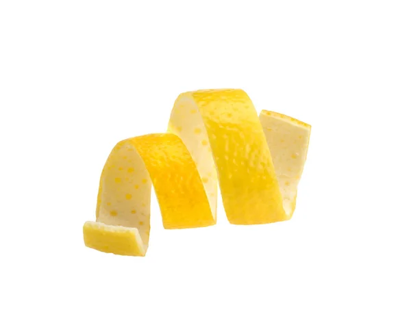 Peel Lemon Peel Isolated White Background — Stock Photo, Image