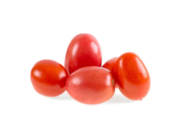 白い背景に切り欠きを熟したトマトがたくさん — ストック写真