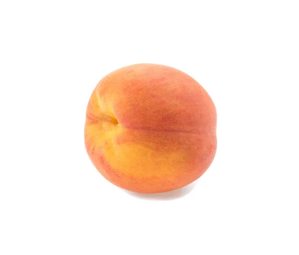 Ripe Juicy Peach Isolated Vine White Background — Stock Photo, Image