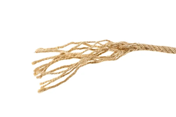 Flax Rope Wicker White Background — Stock Photo, Image