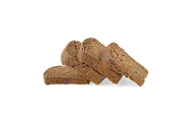 Ciemny Chleb Białym Tle — Zdjęcie stockowe