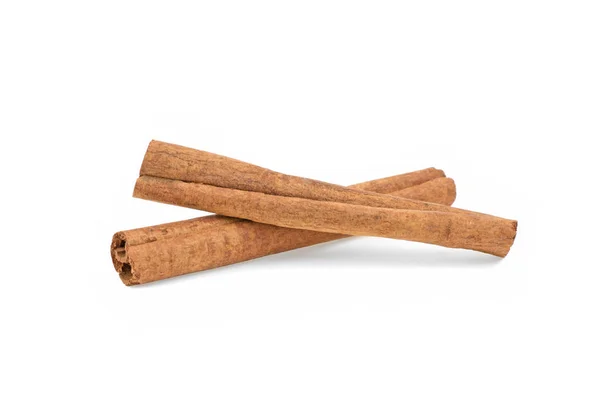 Two Cinnamon Sticks Isolated White Background — Stock Photo, Image