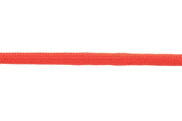 Red Wicker Rope Isolated White Background — Stock Photo, Image