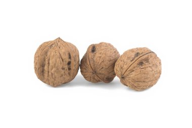 beyaz bir arka plan kabuğuna somun