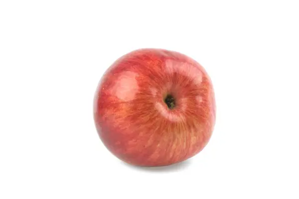 Červené Jablko Bílém Pozadí — Stock fotografie