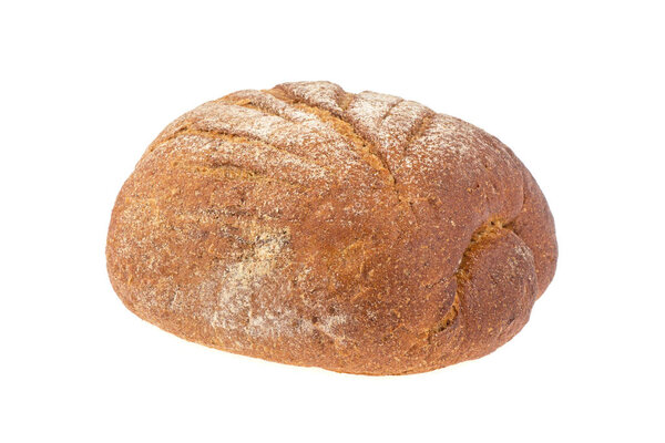 rye bread isolated on white background