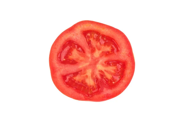 Potongan Tomat Diisolasi Pada Latar Belakang Putih — Stok Foto