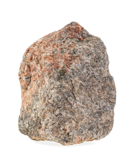 Натуральный Гранитный Камень Белом Фоне Изолированный — стоковое фото
