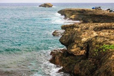 La'ie noktada, Oahu, Hawaii kayalık sahil