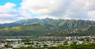 Üssü olan Koolau Sıradağları, Güney-Doğu Oahu, Hawaii Hawaii Kai İlçesi