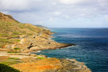 Çorak Güneydoğu Oahu kıyı şeridi arasında Hanauma Bay ve Halona Cove