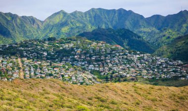 Kaimuki şehir alanı, Koolau Sıradağları, Güney-Doğu Oahu, Hawaii, türbin binasında