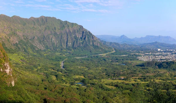 Kaneohe Alanında Bankası Koolau Sıradağları Oahu Hawaii — Stok fotoğraf