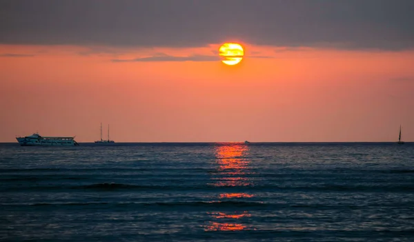 Sun Setting Pacific Ocean Hawaii — Stock Photo, Image
