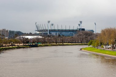 Melbourne Kriket Sahası ve Yarra Nehri, Victoria, Avustralya