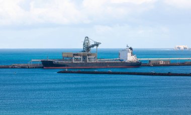 Yakıt ve malzemeleri Portland, Victoria, Avustralya liman boşaltma tanker tedarik