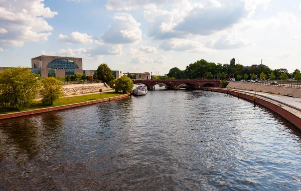 Rivier Spree Berlijn Duitsland Dicht Bij Hauptbahnhof Treinstation — Stockfoto