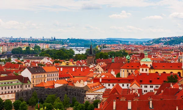 Paesaggio Urbano Praga Praga Caste Sul Lato Ovest Del Fiume — Foto Stock