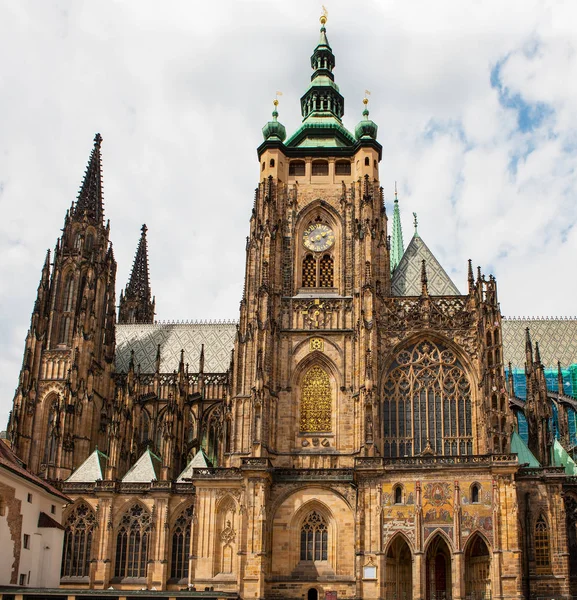 Katedra Vitus Starożytna Katedra Rzymskokatolicka Pradze Republika Czeska — Zdjęcie stockowe