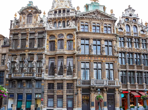 Oude Traditionele Gebouwen Rondom Grand Place Market Square Brussel België — Stockfoto