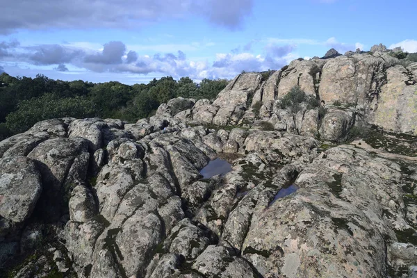 Vue Sur Les Rochers Acqueddas — Photo