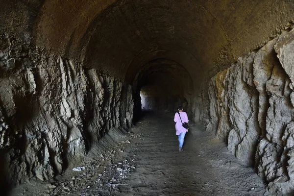 Galeri Sulcis Terk Edilmiş Tren Madencilik — Stok fotoğraf