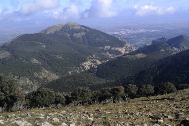 Punta Santu Miali'den Monte Margiani'nin görünümü