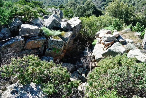 Вид Cotre Baccas Nuraghe — стоковое фото