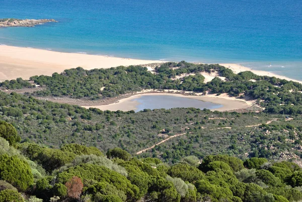 Uitzicht Strand Van Chia — Stockfoto