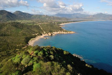 View of Porto Illixi beach clipart