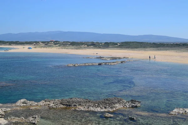 Вид Пляж Меса Longa — стокове фото