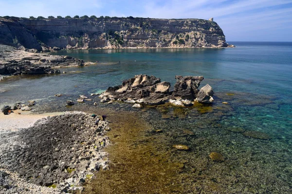 Blick Auf Die Küste Von Capo Mannu — Stockfoto