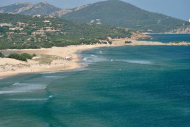 View of Su Giudeu beach