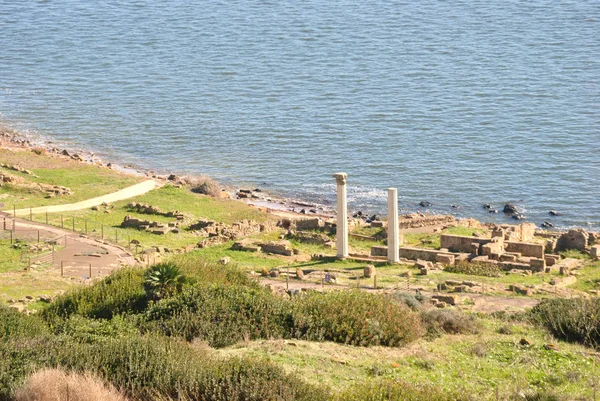 Pohled Tharros Punské Zříceniny — Stock fotografie