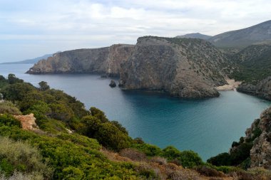 Cala Domestica plajı manzarası
