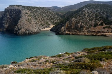 Cala Domestica plajı manzarası