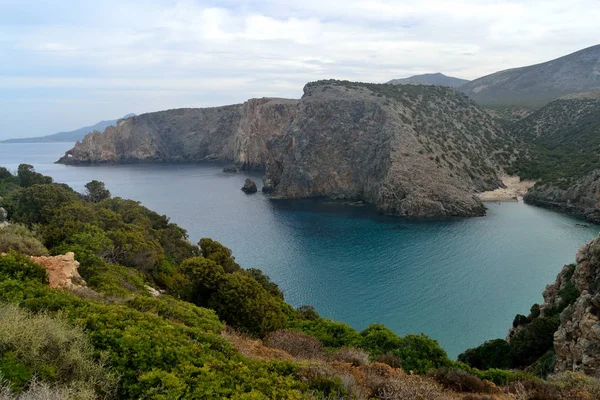 Widok Plażę Cala Domestica — Zdjęcie stockowe