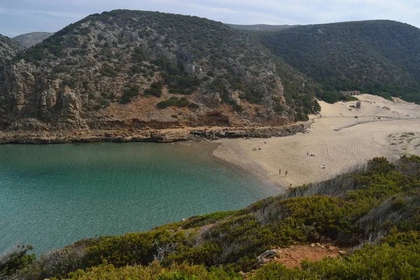 Cala Domestica Strand Megtekintése — Stock Fotó