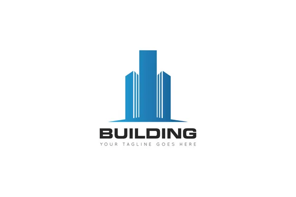 Edifício Logotipo Imobiliário Ícone Vetor Ilustração Design Modelo —  Vetores de Stock