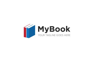 Modern kitap logosu ve simge vektör çizim şablonu